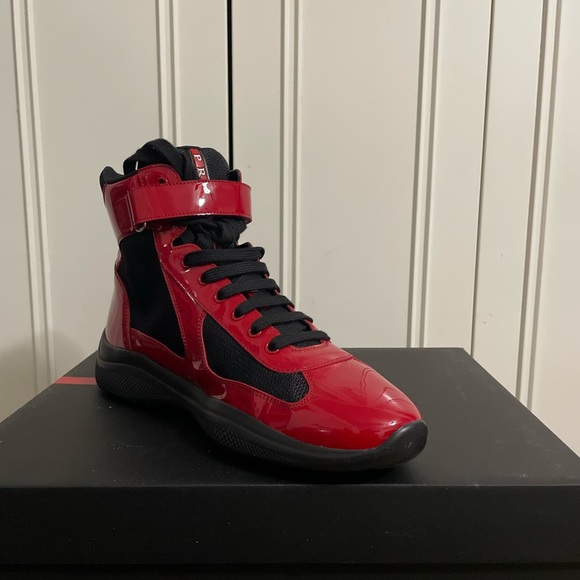 Red Hightop Pradas - Picture 2 of 7